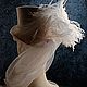 White cashmere top hat with veil. Cylinder. Felt Hats Shop. My Livemaster. Фото №4
