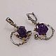 Silver earrings with natural amethyst. Earrings. OuroborosJwlry. Online shopping on My Livemaster.  Фото №2
