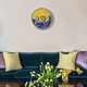 Round wall clock in a marine style mermaid. Watch. Wall Art & Clock HappinessArtDecoR. My Livemaster. Фото №5