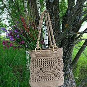 Сумки и аксессуары handmade. Livemaster - original item Beach bag made of jute 