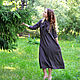 Order Dress dark green below the knee with a belt. ivavavilonskaya. Livemaster. . Dresses Фото №3