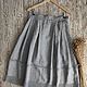 Order Women's long linen skirt with lace gray. ZanKa. Livemaster. . Skirts Фото №3