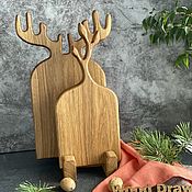 Посуда handmade. Livemaster - original item Set of oak planks with horns and a twig. Free shipping. Handmade.