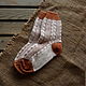 Woolen socks, two-tone pattern braids. Socks. wool_sock Julia. Online shopping on My Livemaster.  Фото №2