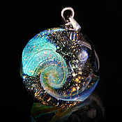 Украшения handmade. Livemaster - original item Pendant ball galaxy Space future. Lampwork Glass Universe Cosmos. Handmade.