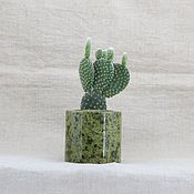 Цветы и флористика handmade. Livemaster - original item Pots for cactus plants from natural serpentine. Handmade.