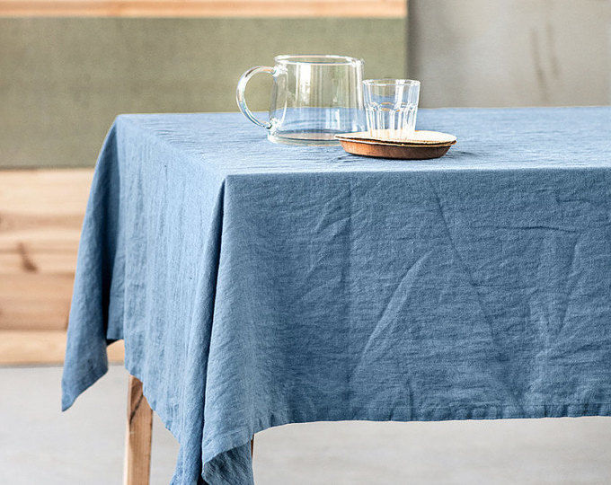 Linen tablecloth from a soft linen 