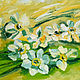 Painting Daffodils Flowers oil palette knife in a frame, Pictures, Ekaterinburg,  Фото №1
