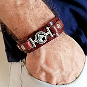 Украшения handmade. Livemaster - original item Horse bracelet genuine leather adjustable size. Handmade.
