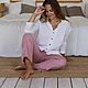 Льняной костюм для дома. Костюмы. Code Femme. Ярмарка Мастеров.  Фото №4