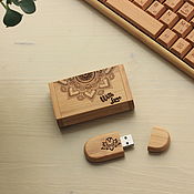 Сувениры и подарки handmade. Livemaster - original item Wooden gift flash drive 32 GB 