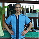 Рубаха льняная с коротким рукавом "Костяника", Рубашки мужские, Россошь,  Фото №1