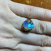 «Единорожка» кольцо с опалом