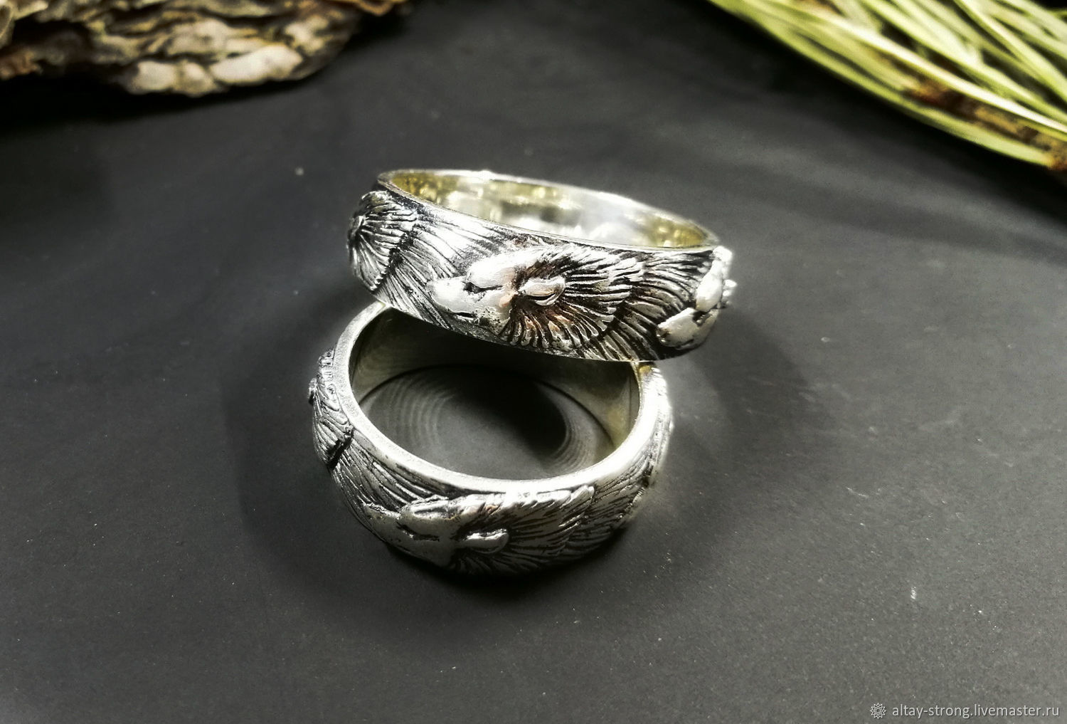 Кольцо серебряное Totem Wolf