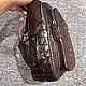 Order Shoulder bag made of embossed crocodile skin, brown color. SHOES&BAGS. Livemaster. . Classic Bag Фото №3