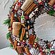 Венок с шишками «Винный». Интерьерные венки. VS_handmade. Интернет-магазин Ярмарка Мастеров.  Фото №2