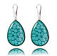 Turquoise drop earrings in silver 'Drop in the sea', Earrings, Moscow,  Фото №1