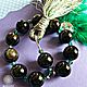 Beautiful earthy beads from magical obsidian by craseonycteris, Rosary, Novosibirsk,  Фото №1
