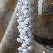 Long bead necklace BLUEBERRY