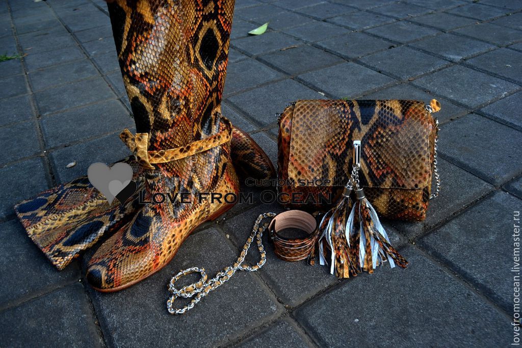 Обувь с змеиным принтом с чем носить