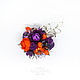Orange-purple autumn Halloween brooch, Brooches, Sestroretsk,  Фото №1