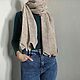 Order Knitted scarf-stole 'light gray/light beige melange'. Orlova A. Livemaster. . Scarves Фото №3
