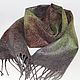 Men's felted scarf Song of the winter forest, Scarves, Moscow,  Фото №1