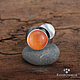 Солнечный блик серебряное кольцо (серебро, сердолик, широкое). Кольца. JEWELART Необычные украшения. Интернет-магазин Ярмарка Мастеров.  Фото №2