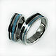 Titanium engagement rings with turquoise and onyx, Rings, Moscow,  Фото №1