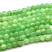 Материалы для творчества handmade. Livemaster - original item Onyx green 12 mm, beads ball smooth, natural stone. Handmade.