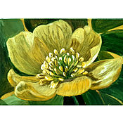 Картины и панно handmade. Livemaster - original item Yellow Flower oil painting. Handmade.