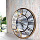 Часы настенные из эпоксидной смолы в стиле "Мрамор" 35 см. Часы классические. ArtLaborBy. Интернет-магазин Ярмарка Мастеров.  Фото №2