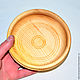 Order Wooden plate-saucer made of cedar wood. 16.0 cm.T8. ART OF SIBERIA. Livemaster. . Plates Фото №3