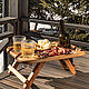 Mesa de vino en patas plegables en color natural. Scissors. Foxwoodrus. Интернет-магазин Ярмарка Мастеров.  Фото №2