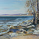 Oil painting . April on the Volga, Pictures, Samara,  Фото №1