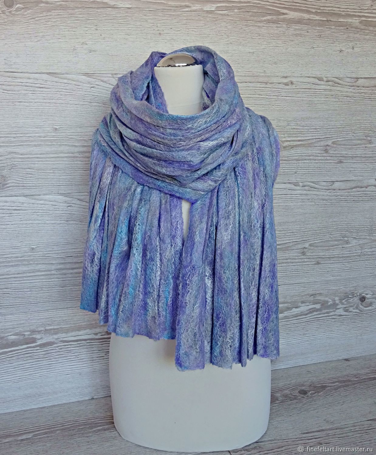 «Никогда незабудка» большой шарф палантин шерстяной шелковый в интернет ...