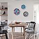 'Peces de estilo nórdico ' plato grande en la pared. Plates. Art by Tanya Shest. My Livemaster. Фото №4