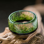 Украшения handmade. Livemaster - original item Ring Grass. Handmade.