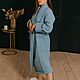   Банный женский халат петроль. Халаты. YS - Банные халаты, сорочки, пижамы. Ярмарка Мастеров.  Фото №6