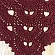 Косынка из хлопка крючком. Косынка кроше. Бордовая косынка. Косынки. Multi Color Crochet (voronkova-olga). Ярмарка Мастеров.  Фото №9
