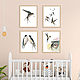 Swallows Set of 4 Posters Paintings with Birds for a girl's nursery, Pictures, St. Petersburg,  Фото №1
