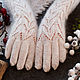 Downy long gloves with beads ' Lily'. Gloves. Dom-puha (dom-puha). My Livemaster. Фото №5