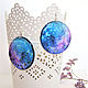Transparent Earrings Blue Purple Galaxy Space Nebula Stars. Earrings. WonderLand. My Livemaster. Фото №4