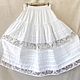 Summer skirt, white, made of boiled cotton. Petticoat. Skirts. Boho-Eklektika. My Livemaster. Фото №5
