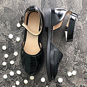Обувь ручной работы handmade. Livemaster - original item Freedom sandals black lacquer black sole. Handmade.