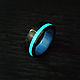 Carbon ring with blue ocean composite. Rings. asgdesign. My Livemaster. Фото №5