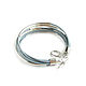 Order Leather bracelet,silver bracelet,grey bracelet,wrap bracelet. Irina Moro. Livemaster. . Braided bracelet Фото №3