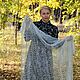 Shawls: Openwork thin down shawl-gossamer gray, Shawls1, Urjupinsk,  Фото №1