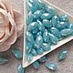 Стеклянные бриолеты,ярко голубые с сиянием,штука. Бусины. SilverBranch_Shop. Ярмарка Мастеров.  Фото №4