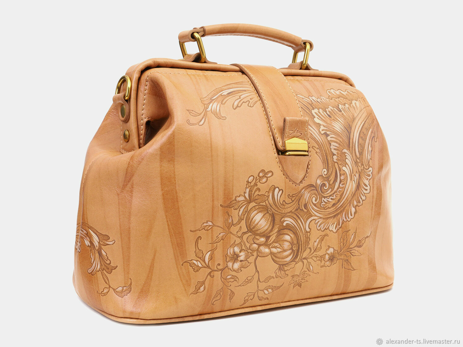 Сумка - саквояж с ручной росписью W23 Beige Рог изобилия в интернет ...